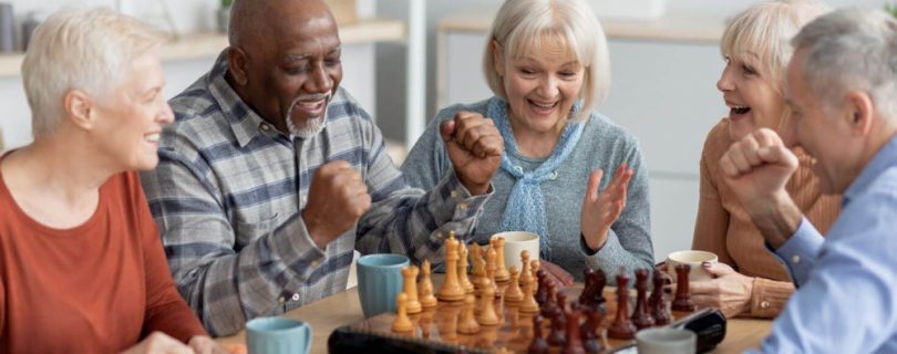 Seniors playing Chess