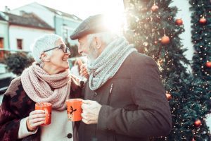 Couple enjoying hot chocolate