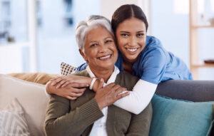 Caregiver with an older woman